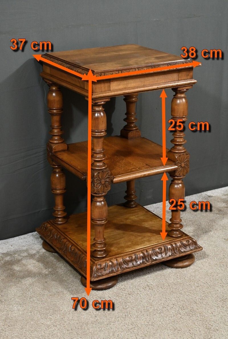 photo vinterior Small Solid Walnut Coffee Table, Louis Philippe Style – Late 19th Century