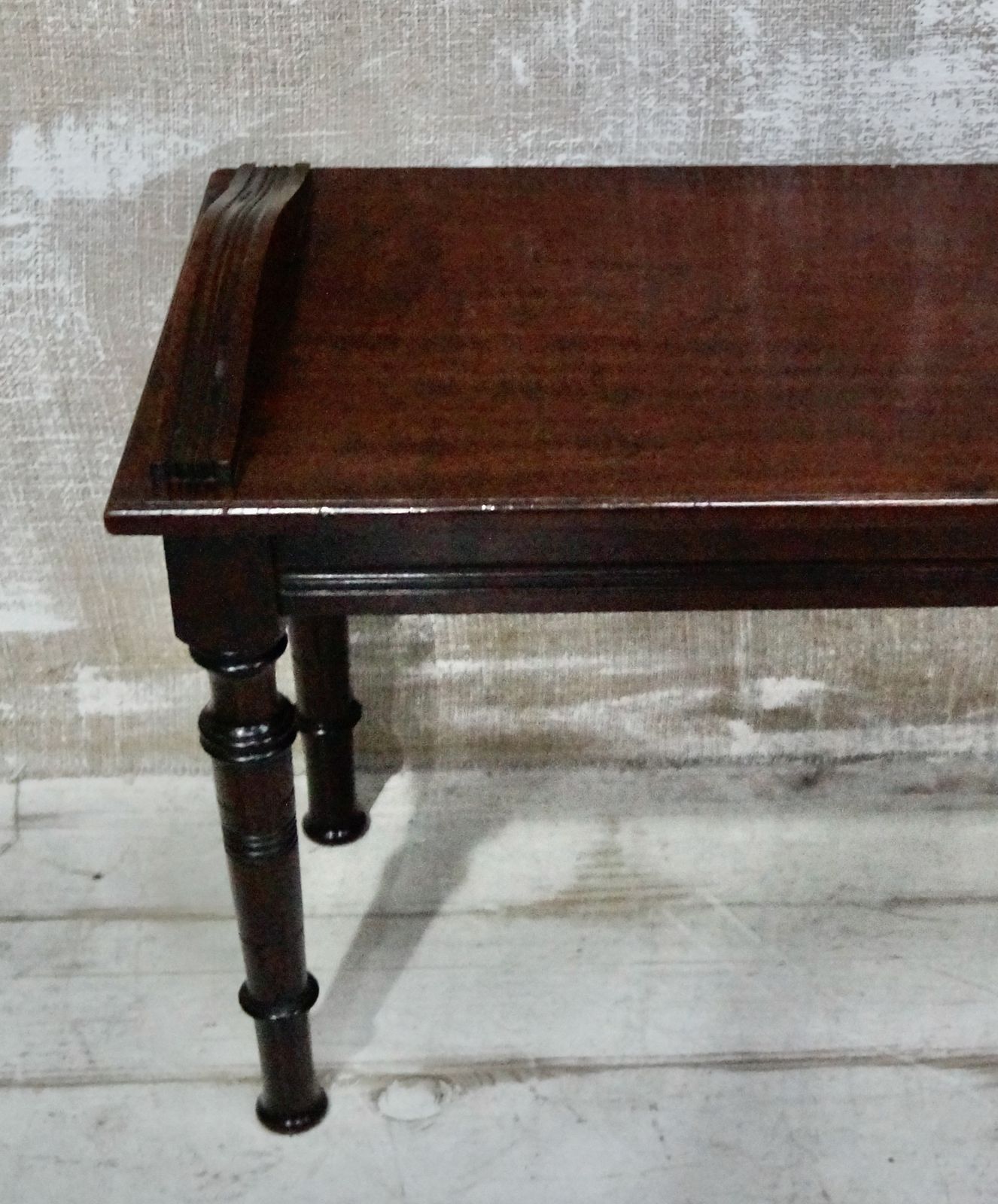Edwardian Mahogany Hall Bench photo vinterior
