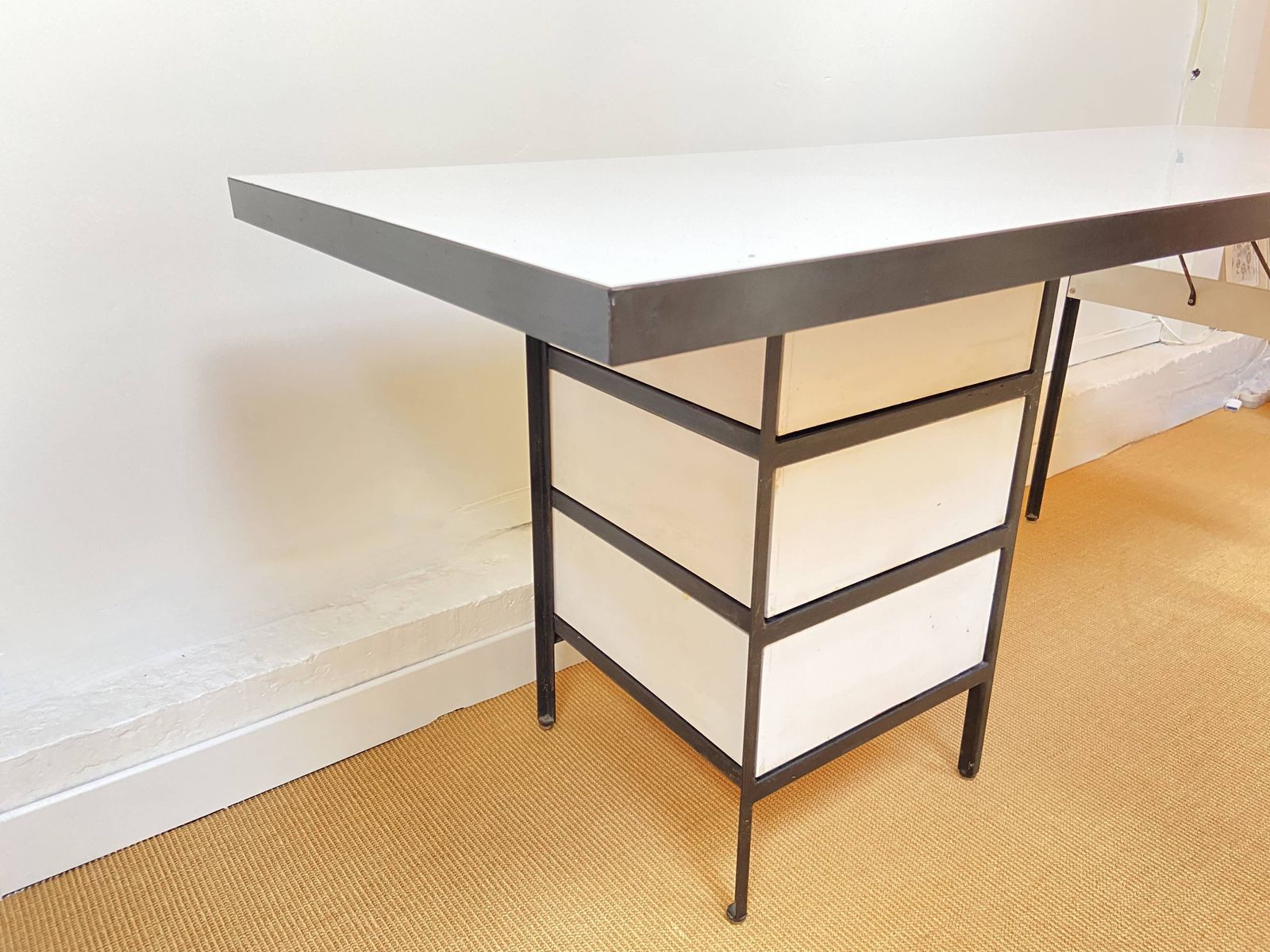 Large Black And White Georges Nelson Desk For Herman Miller, USA, Circa 1950. photo 3632.0