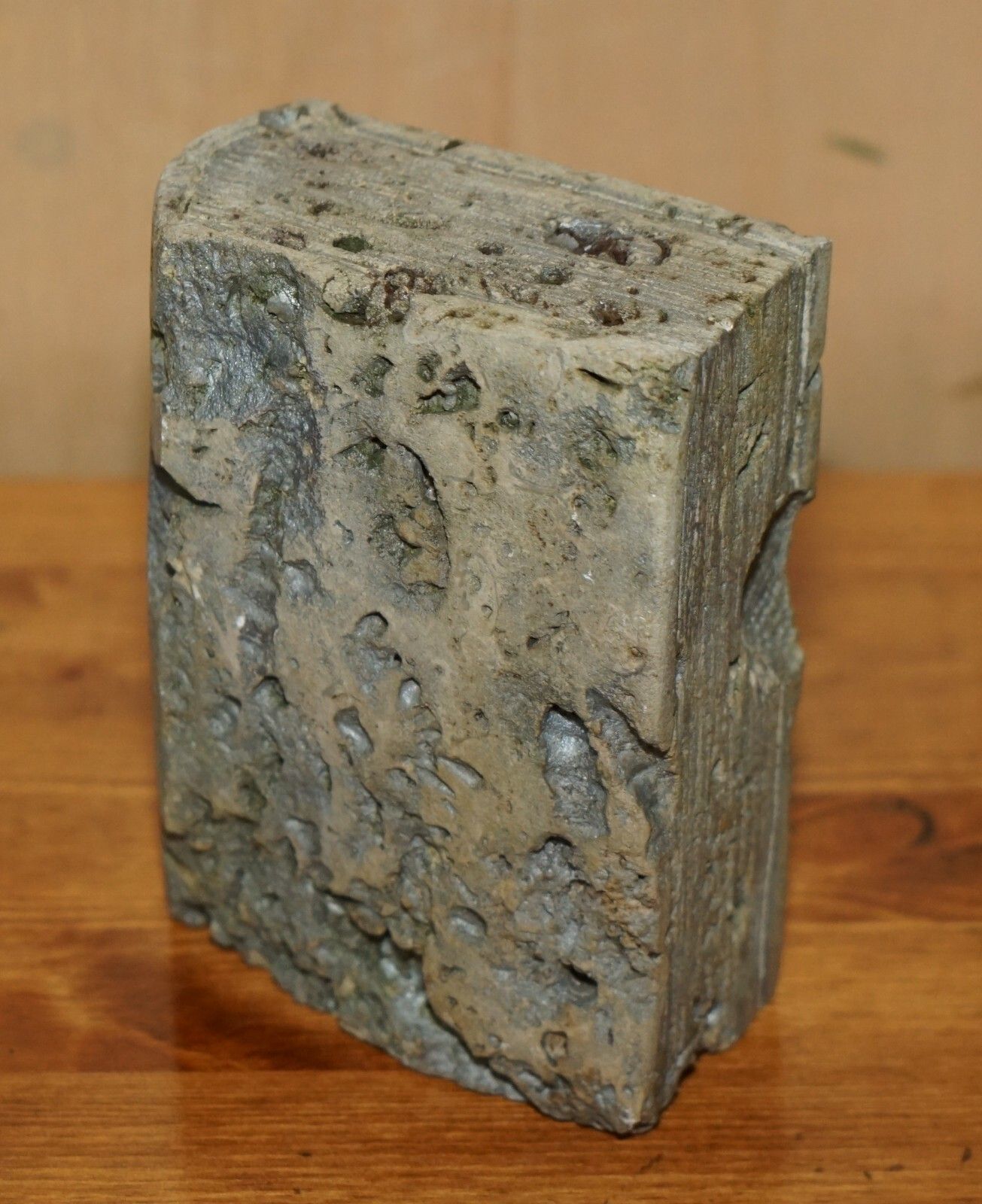 Sulpted Rough Cut Antique Library Book Carved From Rock Part Of A Large Suite photo for sale