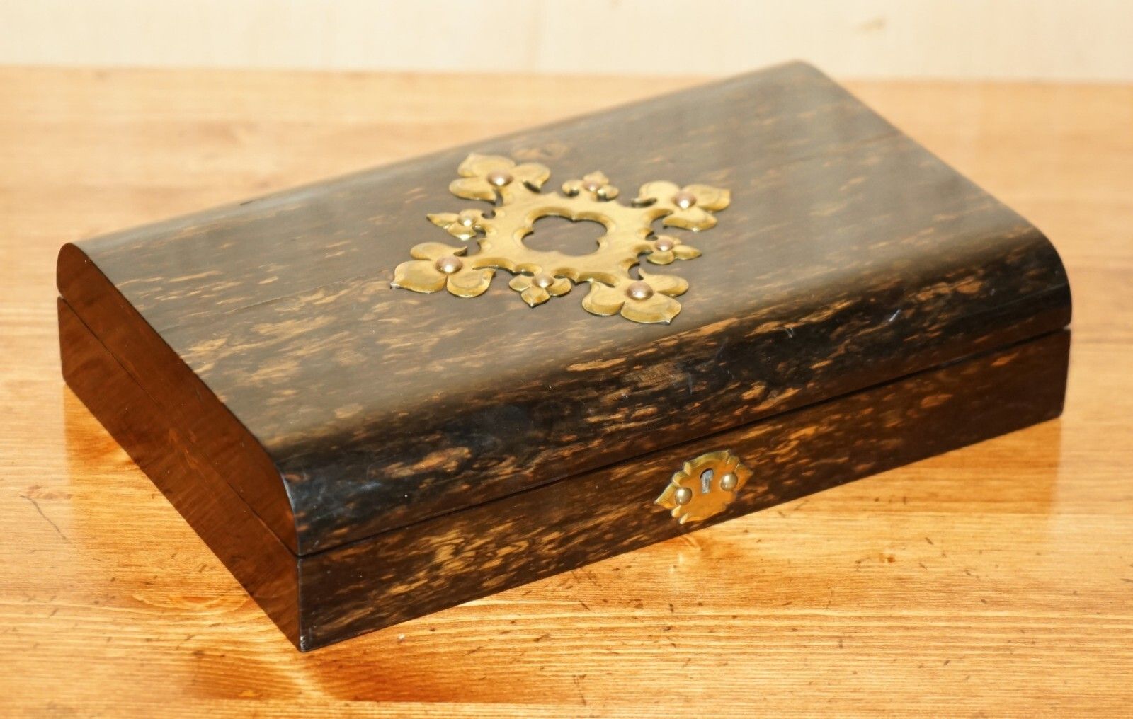 Exquisite Edward & Jones Coromandel Wood Cribbage Set De Larue & Co Cards photo furniture