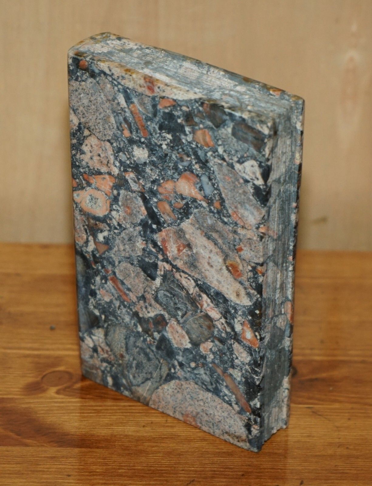 Sulpted Marble Antique Library Book Carved From Rock Part Of A Large Suite photo for sale