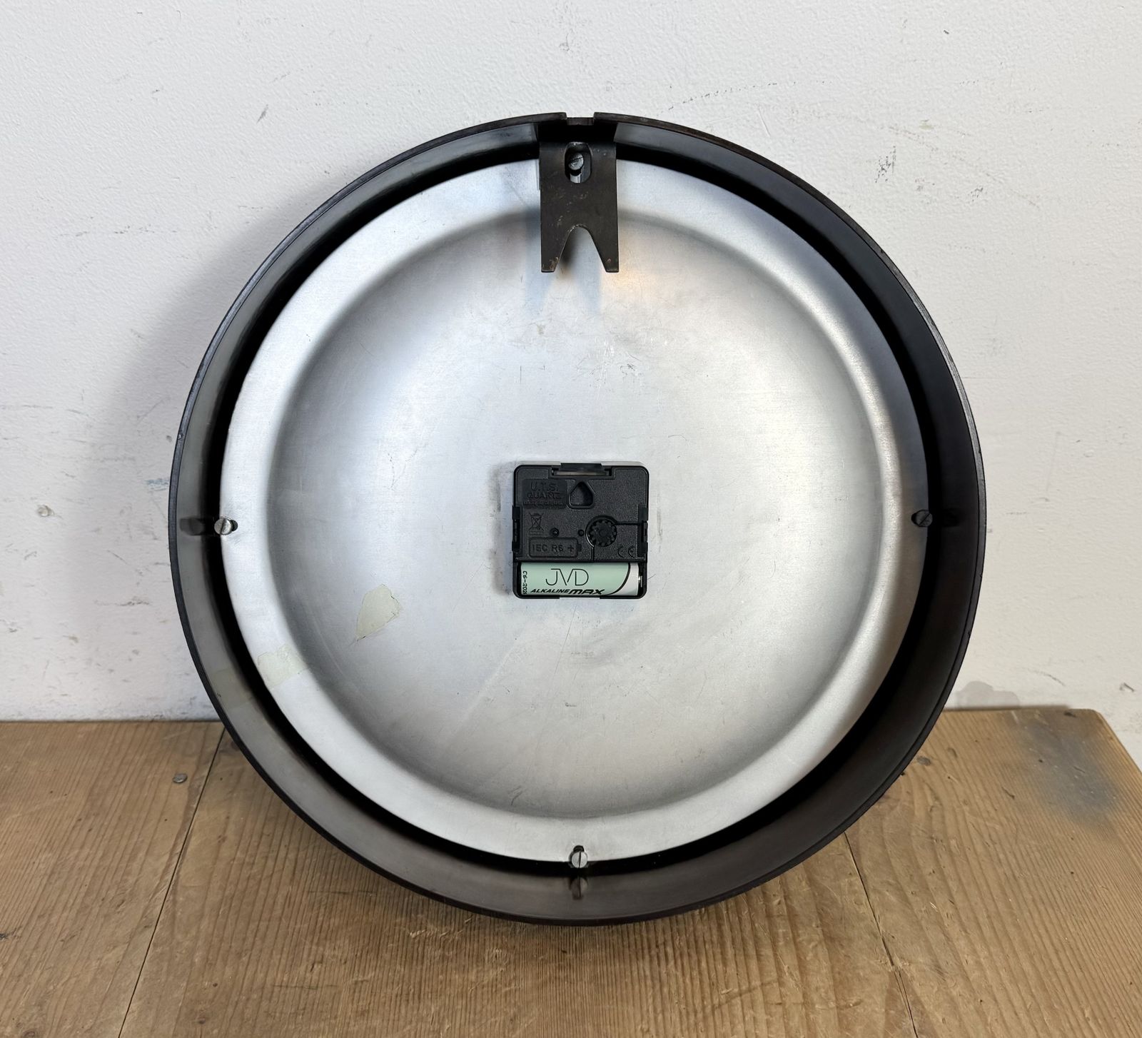 photo buy Industrial Brown Bakelite Factory Wall Clock From Pragotron, 1960s