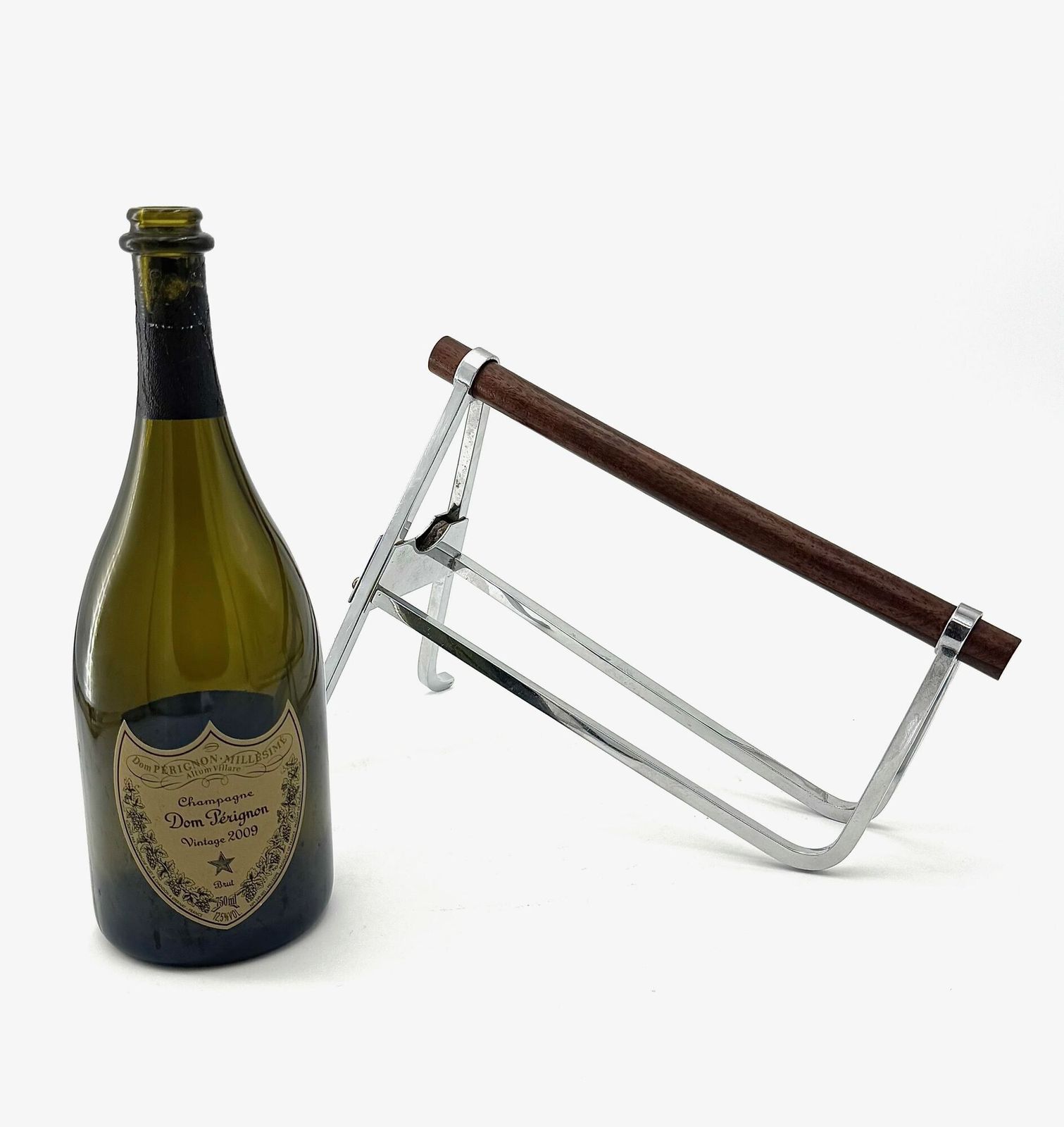 Home Decor A 1950s Jaques Adnet Chrome And Rosewood Bottle Holder For Christolfe photo
