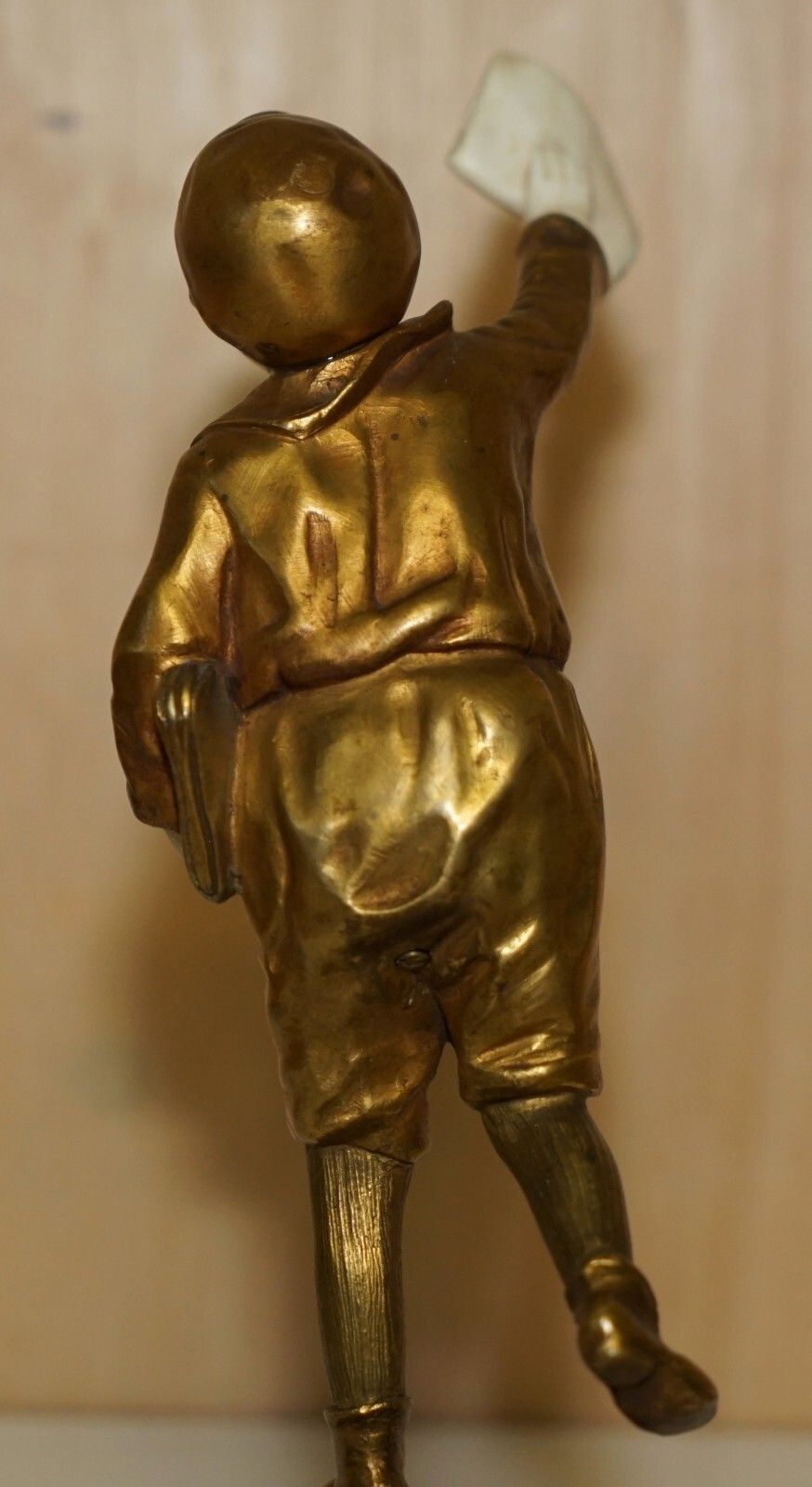 6950.0 19th Century Gold Gilt Bronze Demetre H Chiparus Signed Newspaper Boy Statue photo