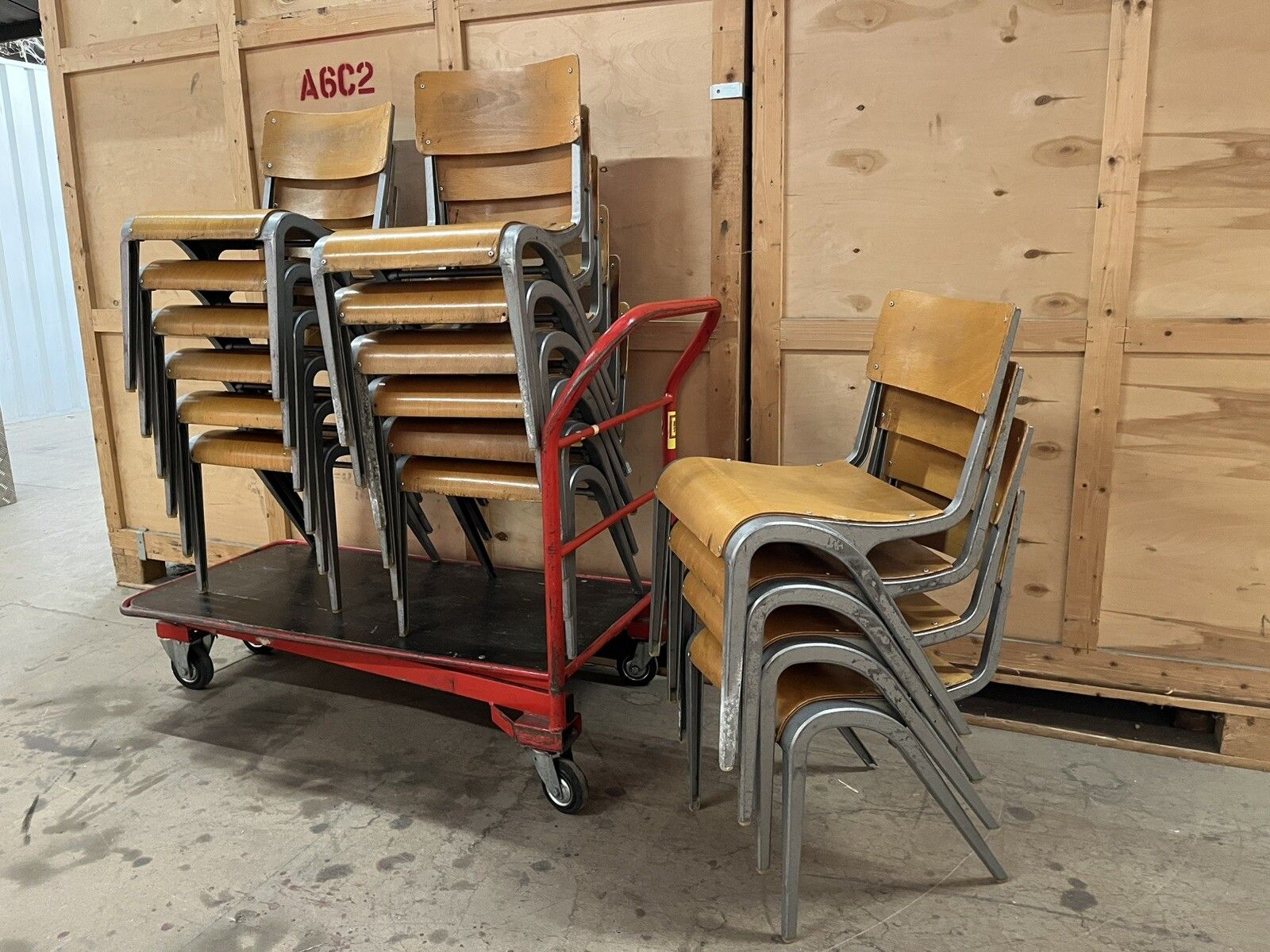 photo for sale Esavian Children’s Stacking School Chair By James Leonard, 1950s Height 40cm