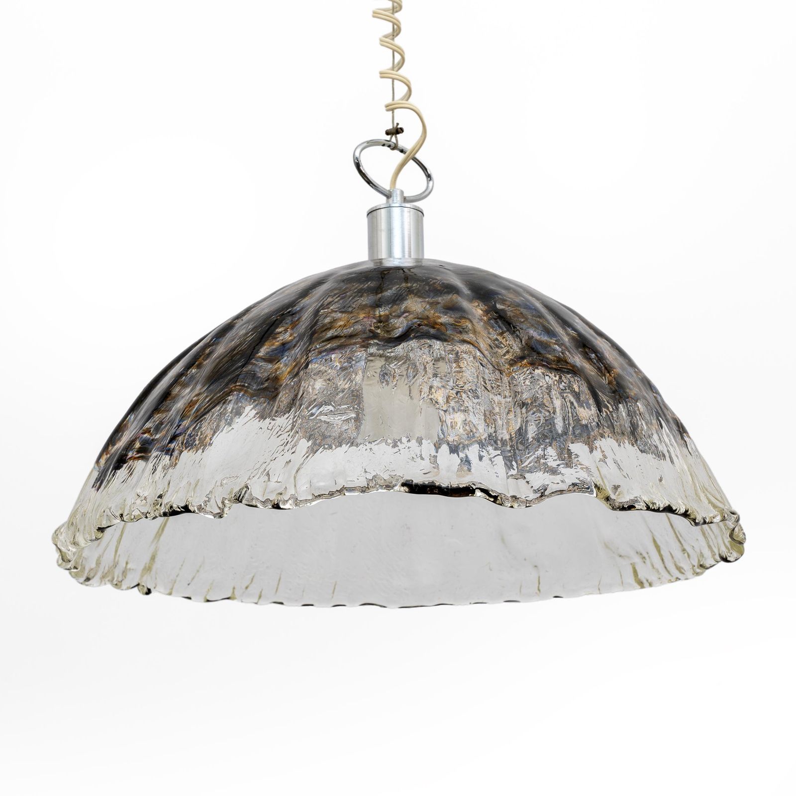 Attributed To Av Mazzega Mid Century Modern Italian Murano Glass Pendant, 1970s photo buy