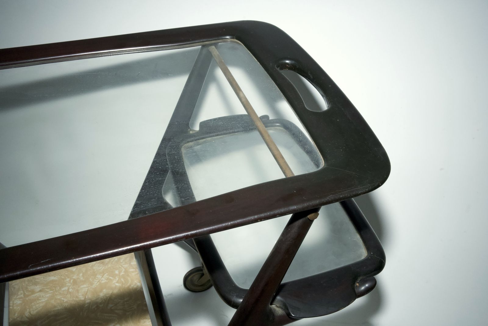 Mid Century Wooden Bar Cart By Cesare Lacca, Italy, 1950s photo buy