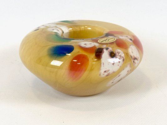 Vintage Art Glass Candleholder From Kaspar Silesia, 1960s photo Home Decor