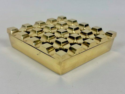 Mid Century Swedish Brass Ultima Ashtray Attributed To Holger Bäckström And Bo Ljungberg For Diverse Ting, 1960s photo furniture