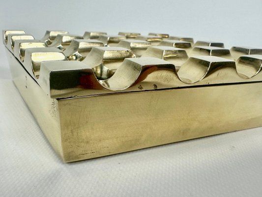 Mid Century Swedish Brass Ultima Ashtray Attributed To Holger Bäckström And Bo Ljungberg For Diverse Ting, 1960s photo Home Decor