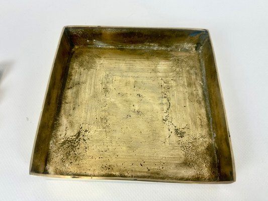 802.0 Mid Century Swedish Brass Ultima Ashtray Attributed To Holger Bäckström And Bo Ljungberg For Diverse Ting, 1960s photo