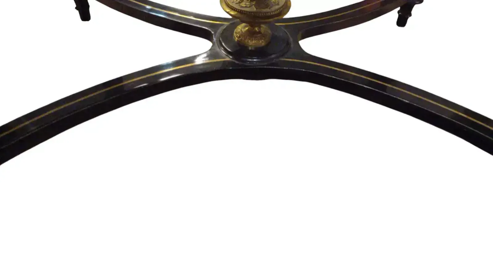 Table Wood, Black Polishing, Brass Inlates photo Furniture