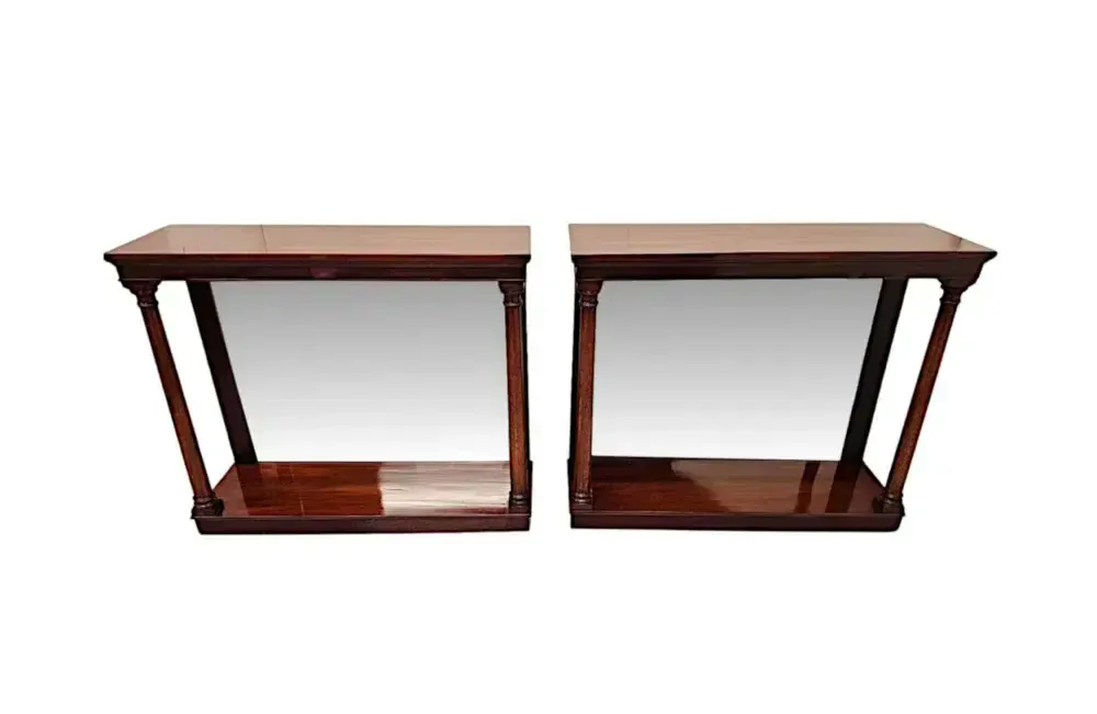A Fabulous Pair Of Hand Made 20th Century Console Tables In The Victorian Style