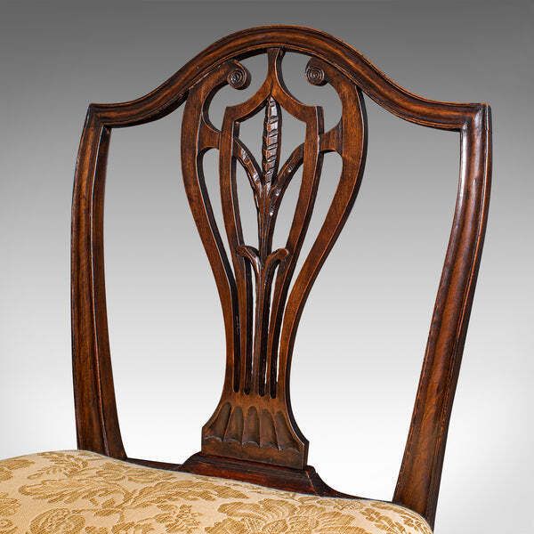 photo furniture Set Of 6 Antique Hepplewhite Revival Dining Chairs, English, Seat, Victorian