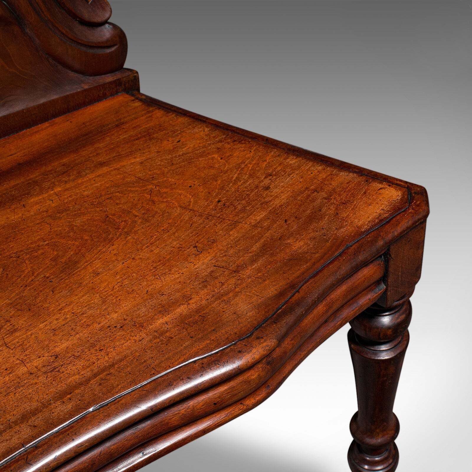 photo for sale Antique Hall Chair, Scottish, Walnut, Occasional, Reception Seat, Regency, 1820