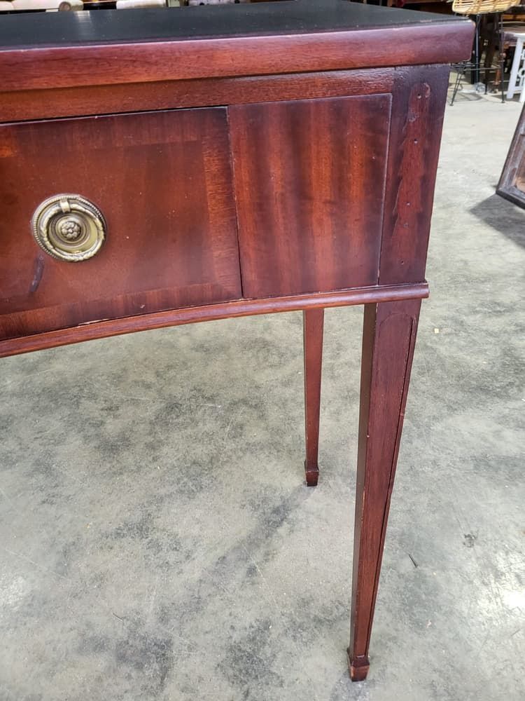 Antique Repro Mahogany Serpentine Sideboard Serving Table Drawer Fluted Legs photo buy
