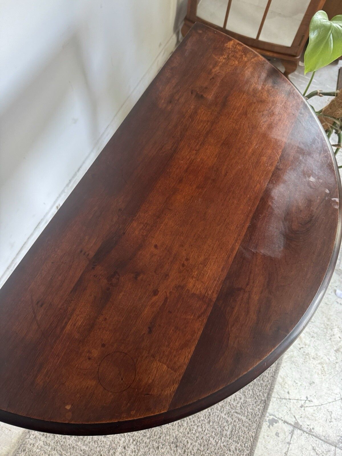 Mid Century Retro Vintage Console Hallway Half Moon Table photo for sale
