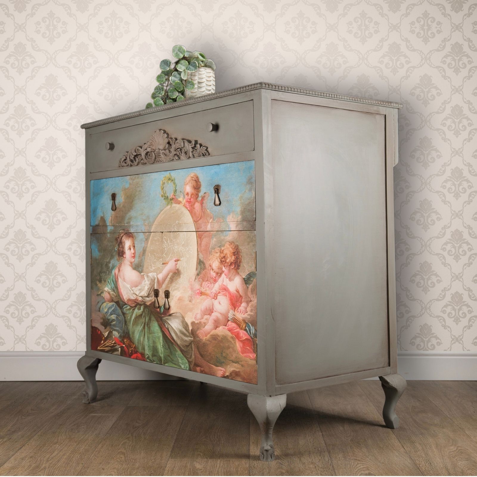 Upcycled Decoupage Cabinet photo furniture