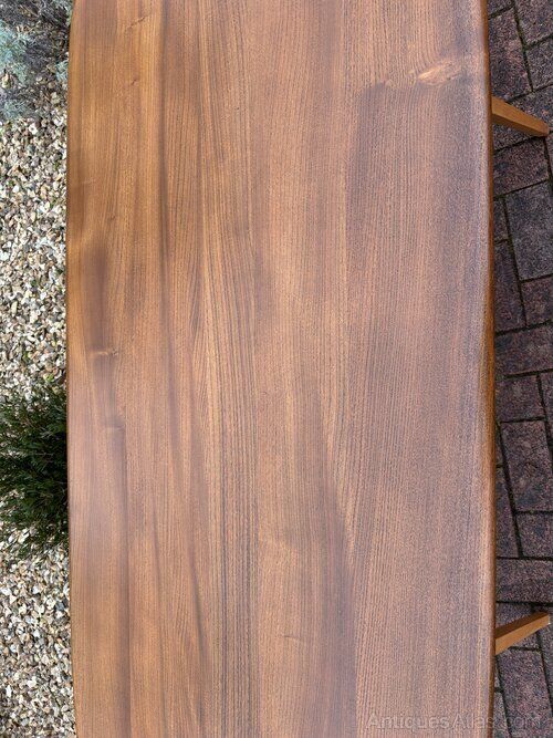 Mid Century Ercol Plank Dining Table photo Furniture
