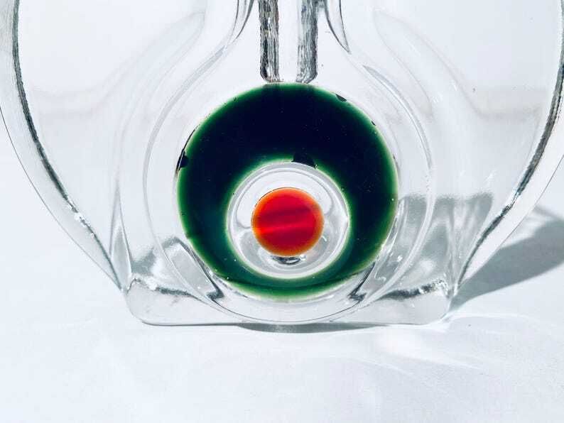 1960s Walther Solifleur Crystal Glass Vase / Heiner Düsterhaus / Vintage Mid Century German Design photo vinterior