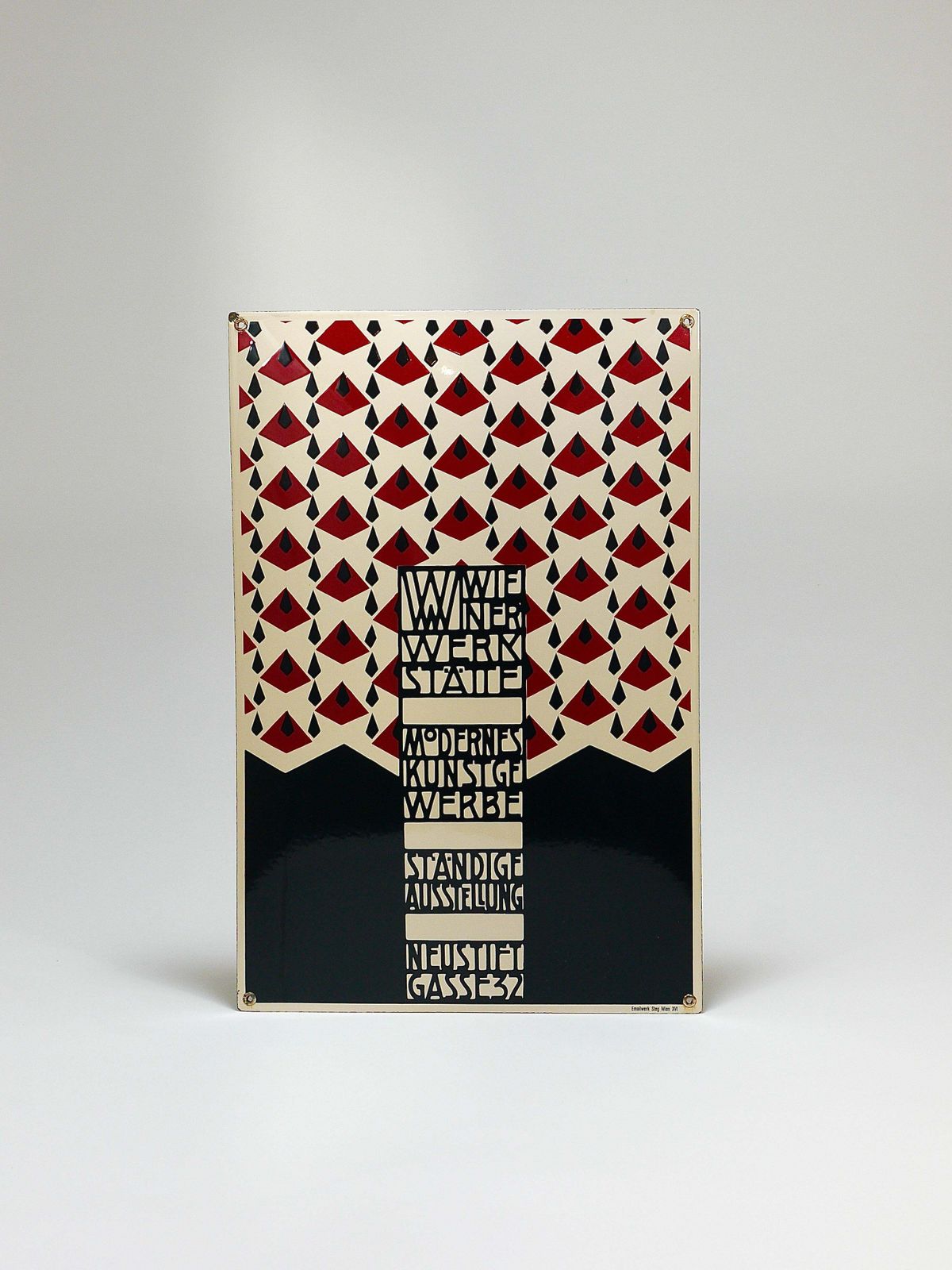 Josef Hoffmann Wiener Werkstätte Vienna Art Nouveau Enamel Advertising Sign photo buy