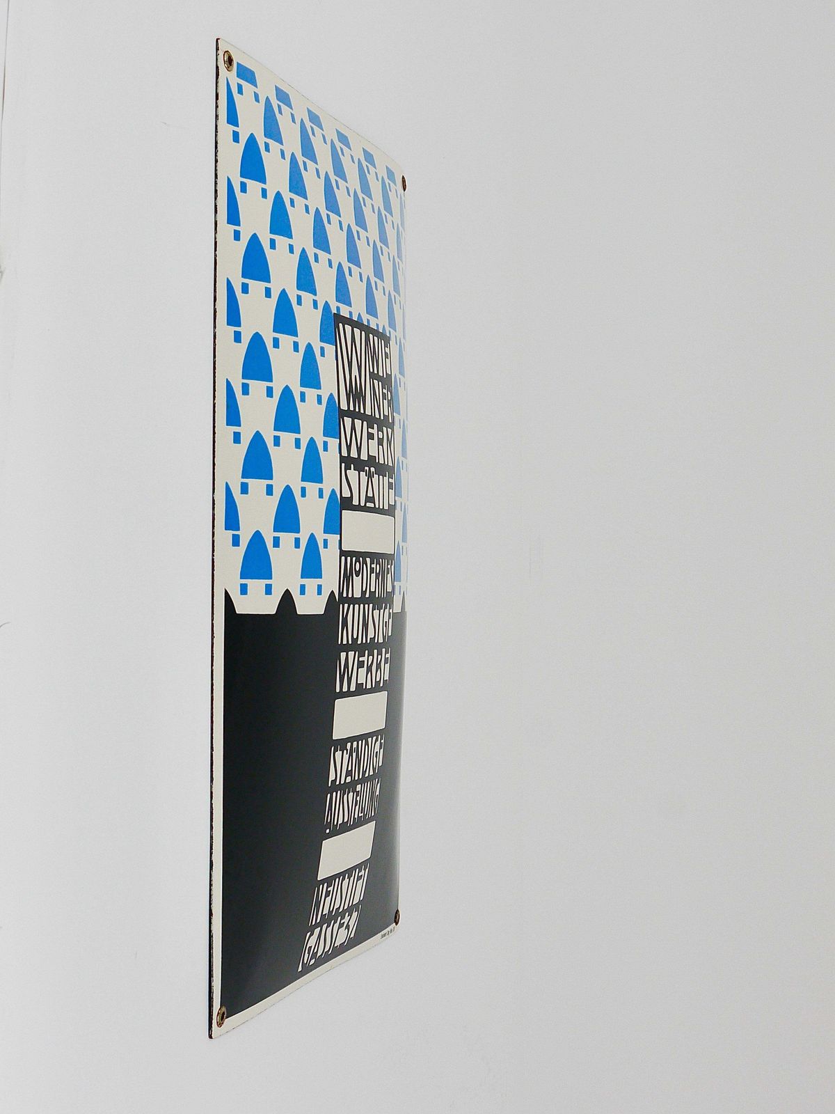 2338.0 Josef Hoffmann Wiener Werkstätte Wenen Art Nouveau Emaille Reclamebord photo