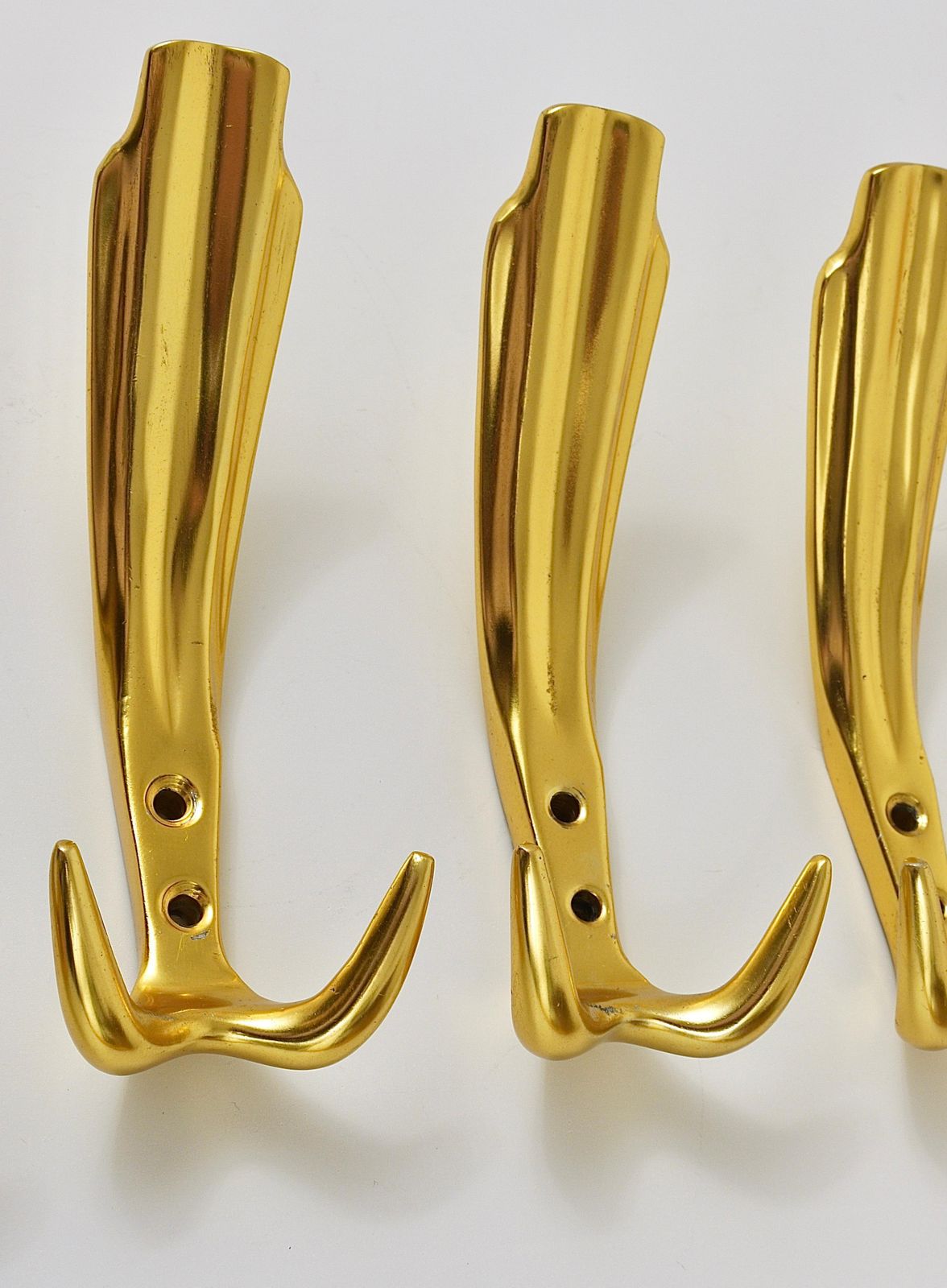 photo buy Up To Five Golden Hollywood Regency Wall Coat Hooks, Italy, 1970s