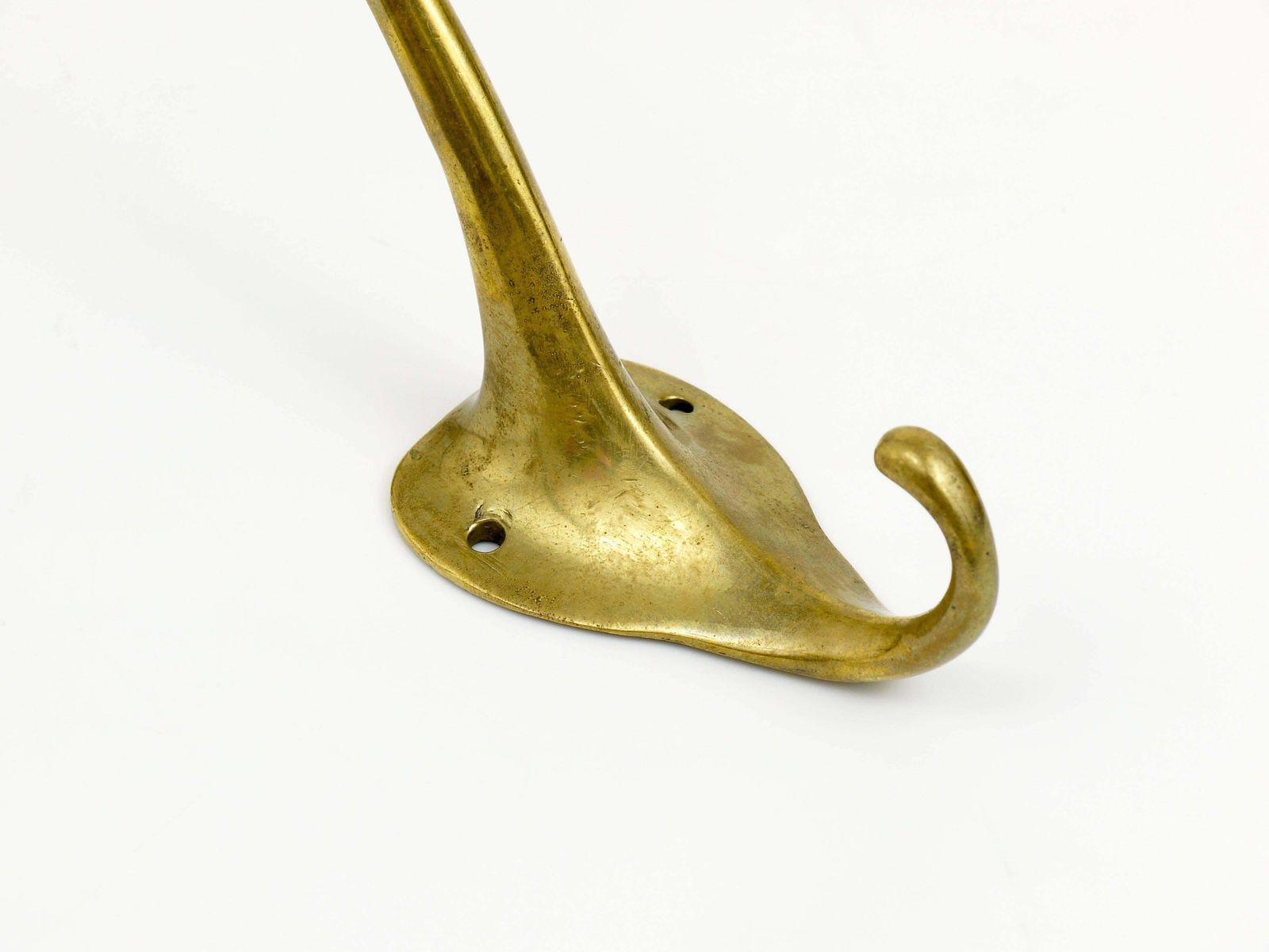 Adolf Loos Art Nouveau Brass Wall Hook, Werkstätte Hagenauer, Austria, 1910 photo Furniture