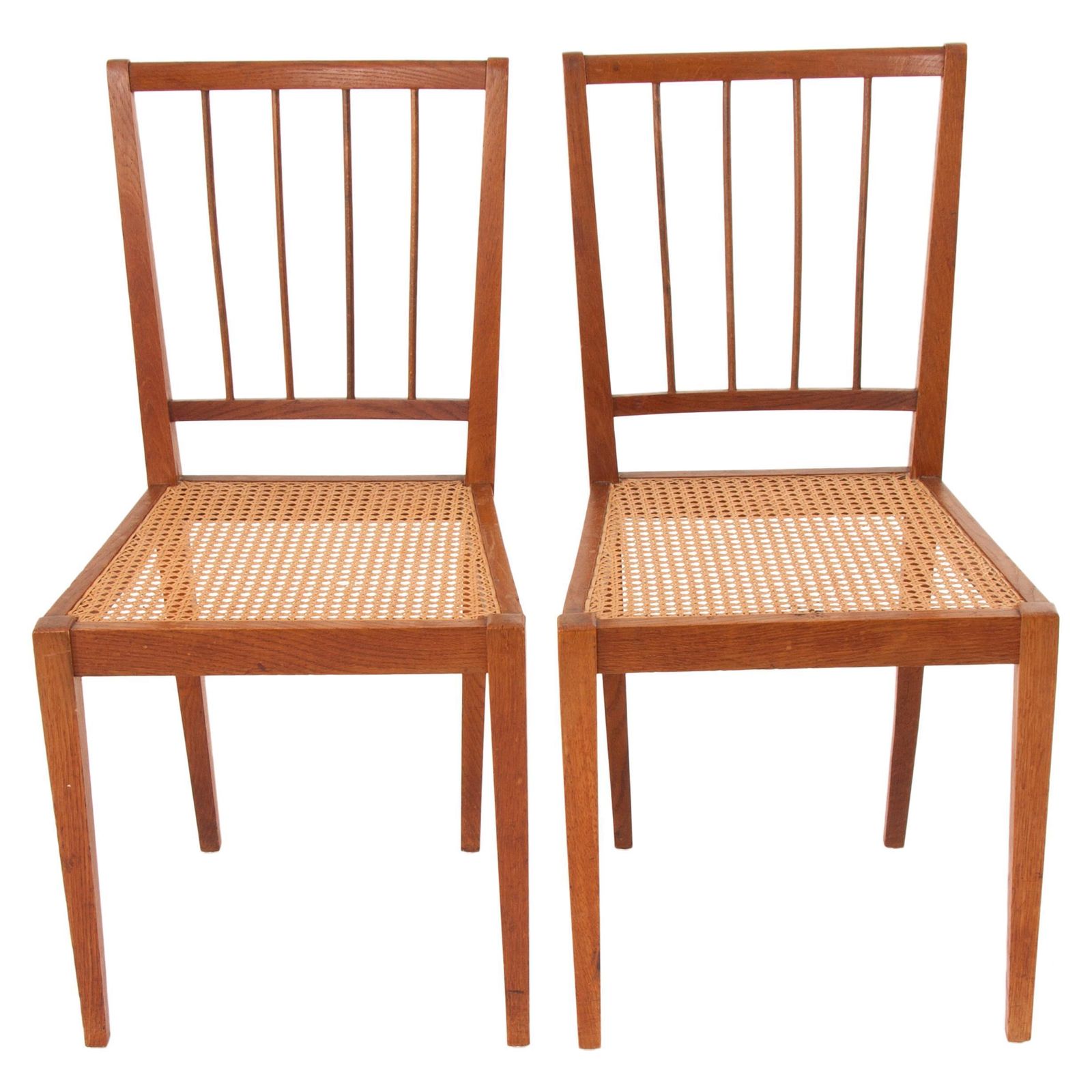 Two Elegant Werkstätte Hagenauer Chairs M006 By Julius Jirasek, Austria, 1930
