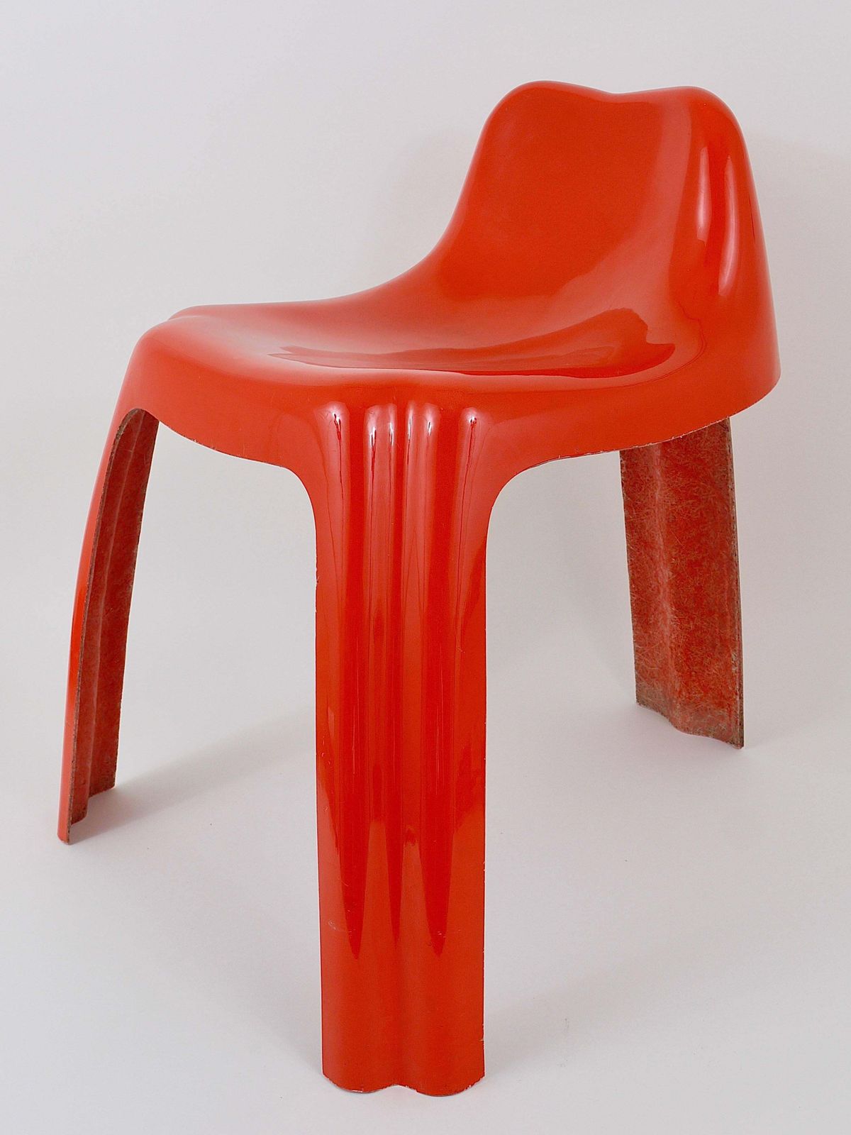 Patrick Gingembre Ginger Orange Fiberglass Chair Ginger, Paulus, France, 1970s photo 766.0