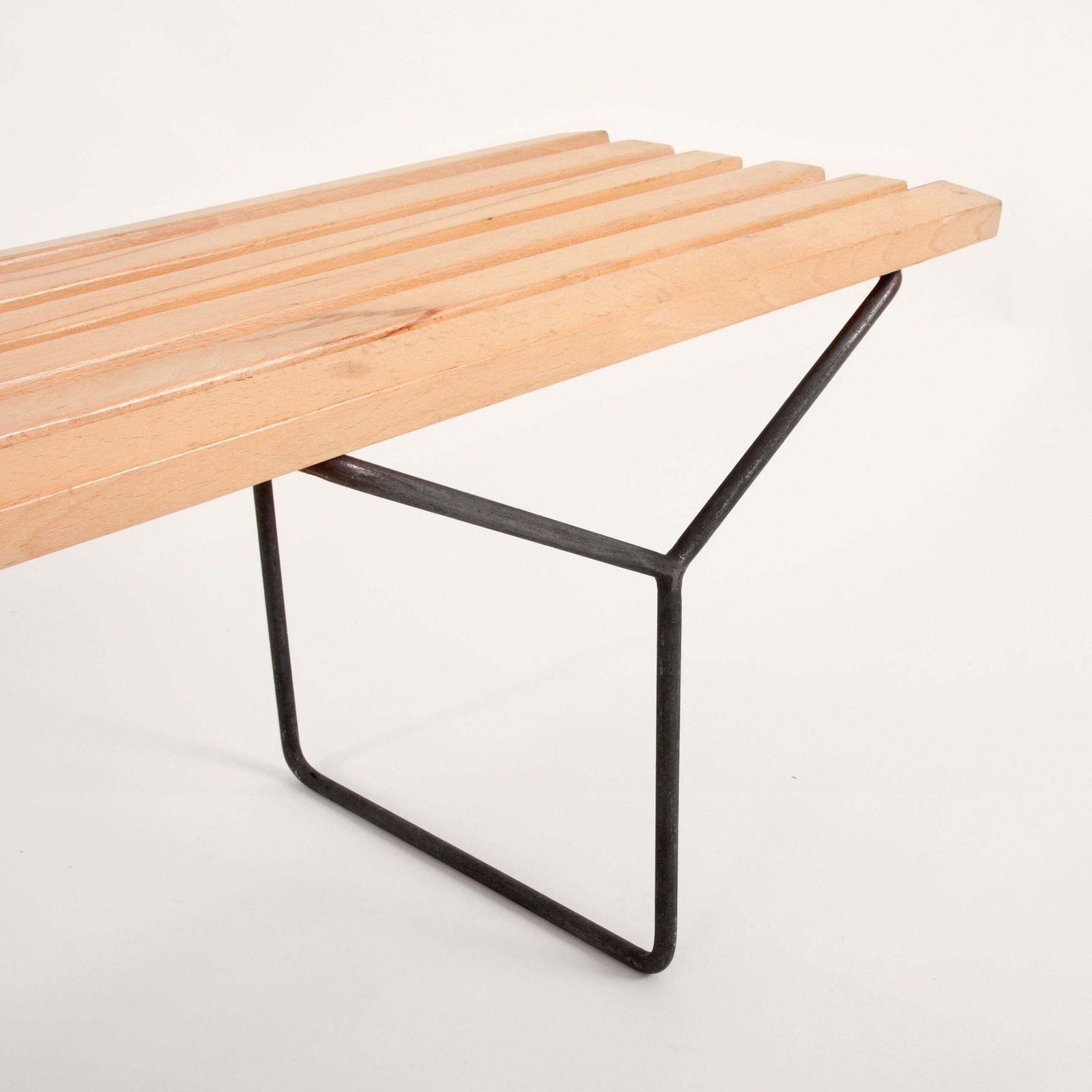 Harry Bertoia Midcentury Slat Bench By  For Knoll International, USA, 1960s photo vintage