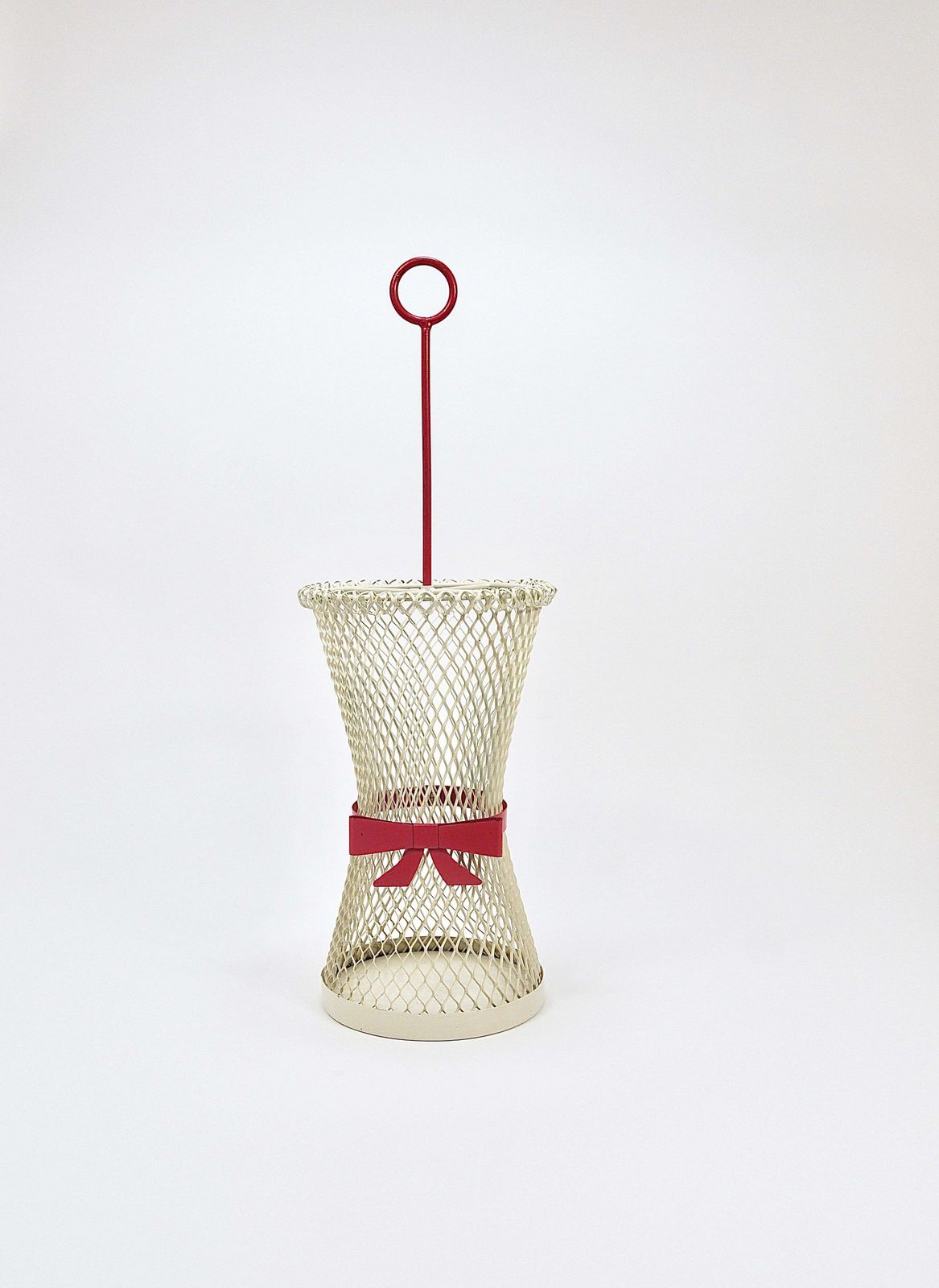 Mathieu Matégot Style Tie Bow Umbrella Stand, Mid Century, Metal, France, 1950s photo for sale
