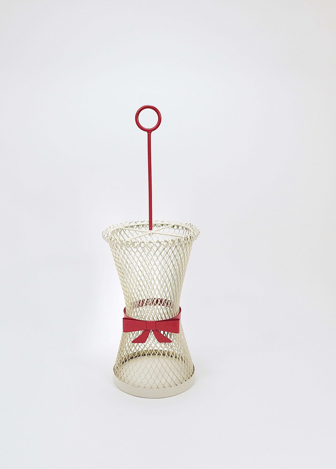 Mathieu Matégot Style Tie Bow Umbrella Stand, Mid Century, Metal, France, 1950s photo 1129.0