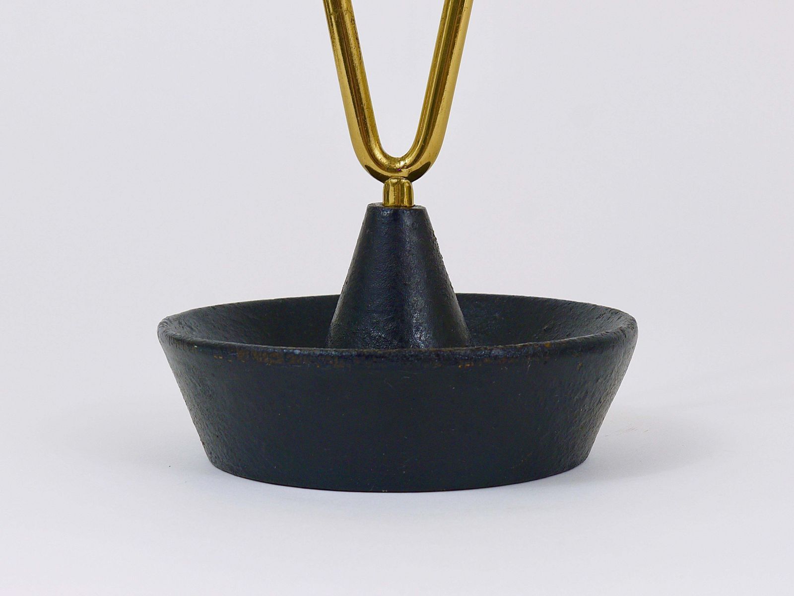 Carl Auböck Mid Century Brass And Cast Iron Umbrella Stand, Austria, 1950s photo vinterior