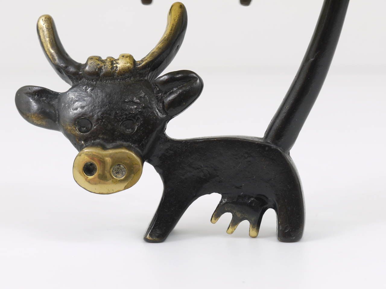 Walter Bosse Cow Figurine Table Thermometer By Herta Baller, Austria, 1950s photo vinterior