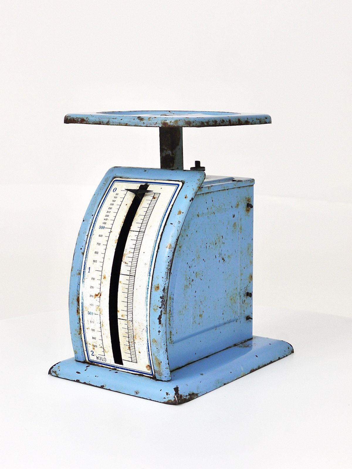 photo furniture Decorative Blue Marianne Brandt Avantgarde Bauhaus Letter Scale, 1930s, Germany