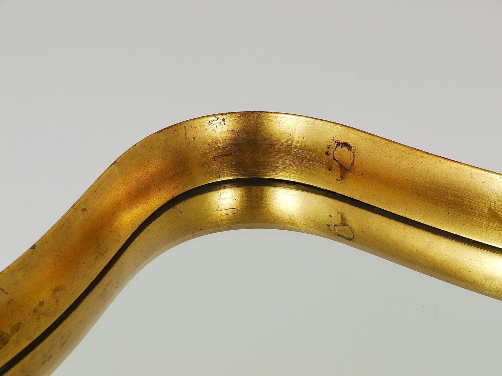 photo buy Gio Ponti Style Gilt Wood Mirror By Max Welz Vienna, Austria, 1940s