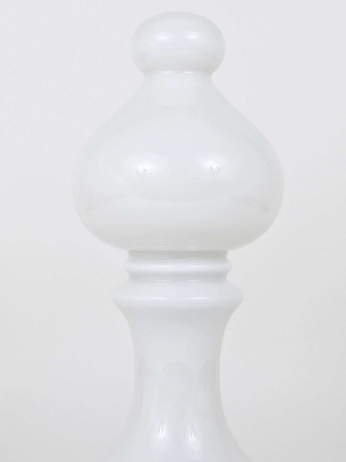 White Ivan Jakes Bishop Chess Lamp, Made Of White Glass, Czechoslovakia, 1970s photo Lighting