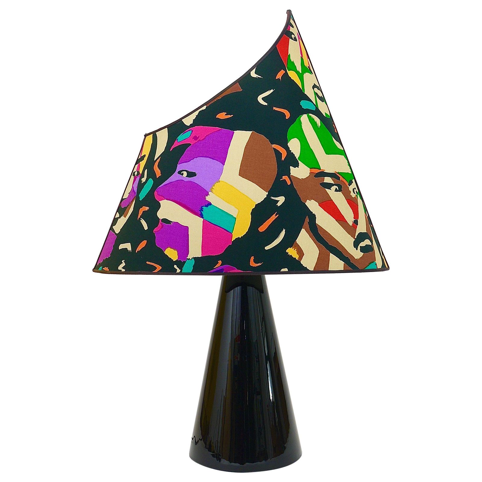 Post Modern Missoni Table Lamp By Massimo Valloto, Italy, 1980s
