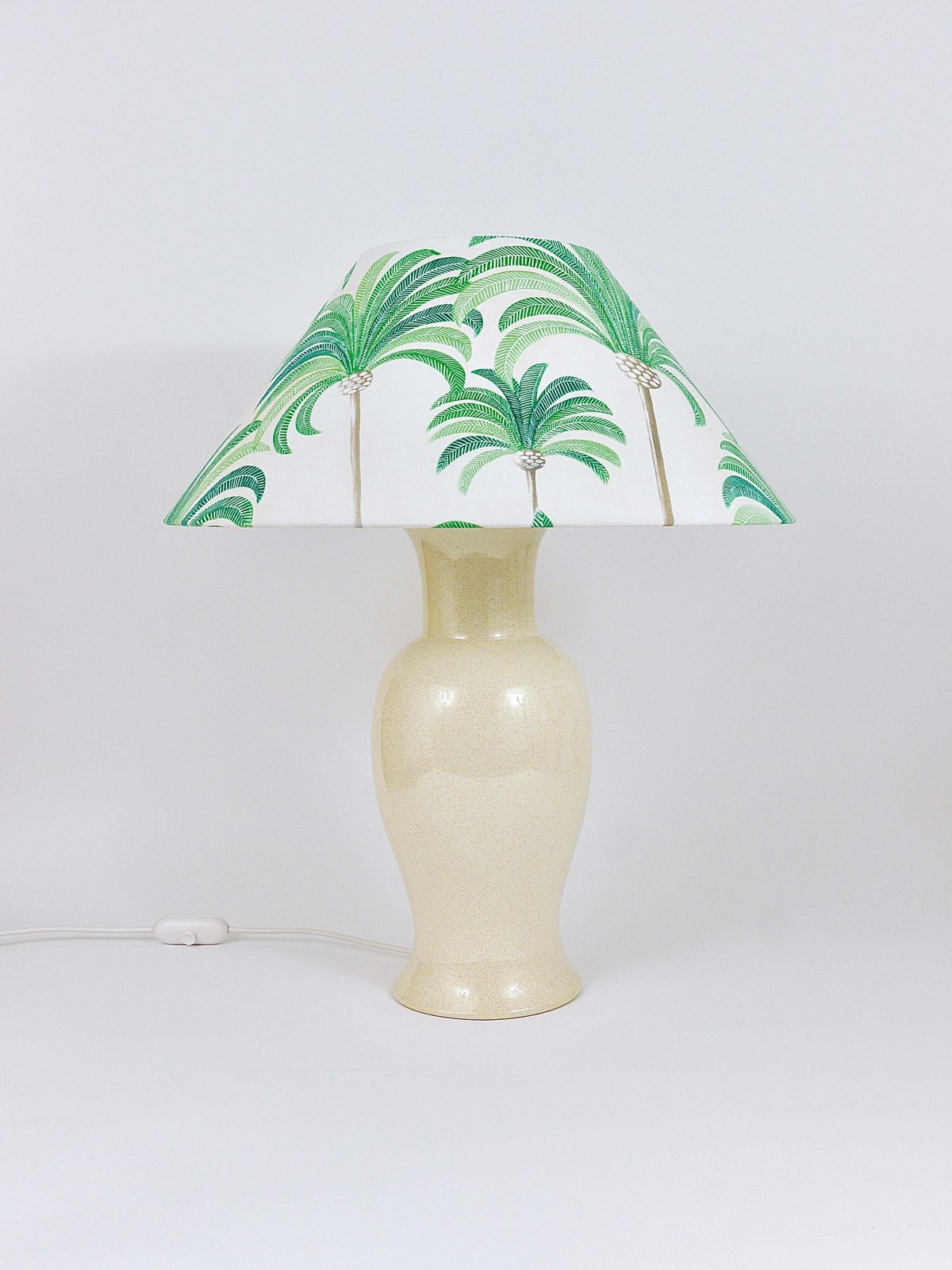 Pair Tommaso Barbi Riviera Palm Tree 1970s Table Lamps With Matching Pillows photo buy
