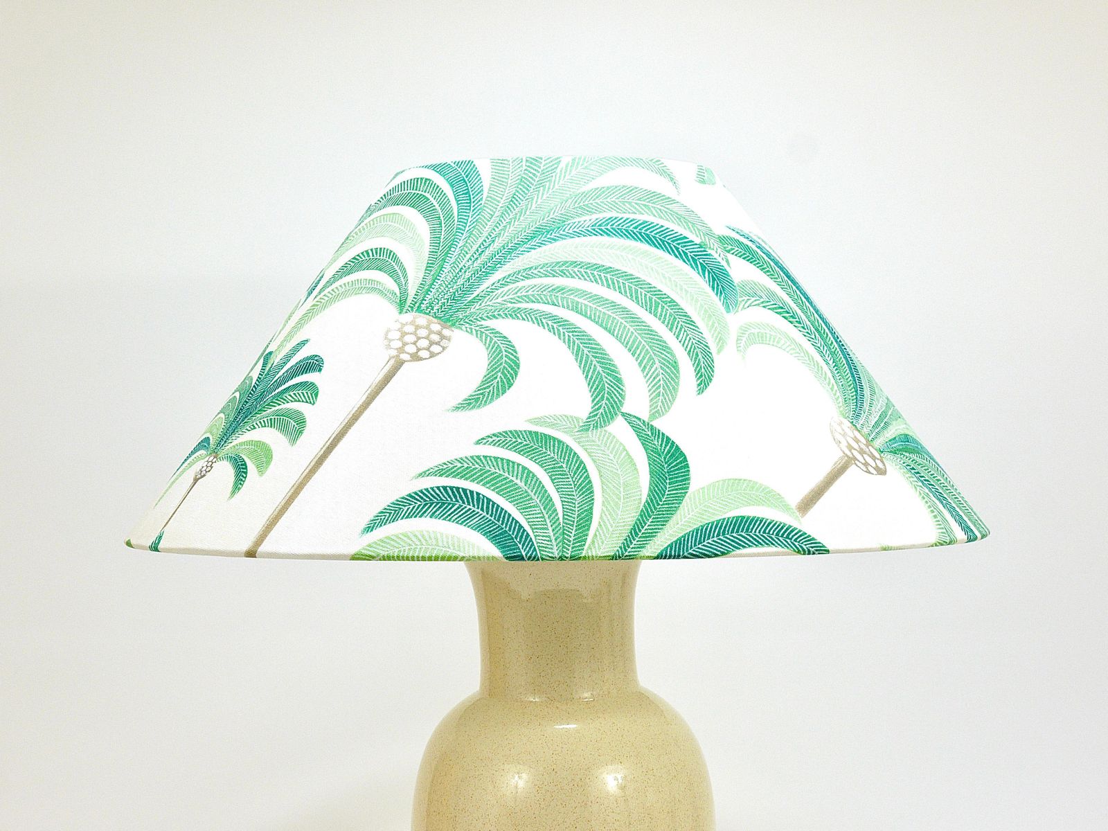 Lighting Pair Tommaso Barbi Riviera Palm Tree 1970s Table Lamps With Matching Pillows photo