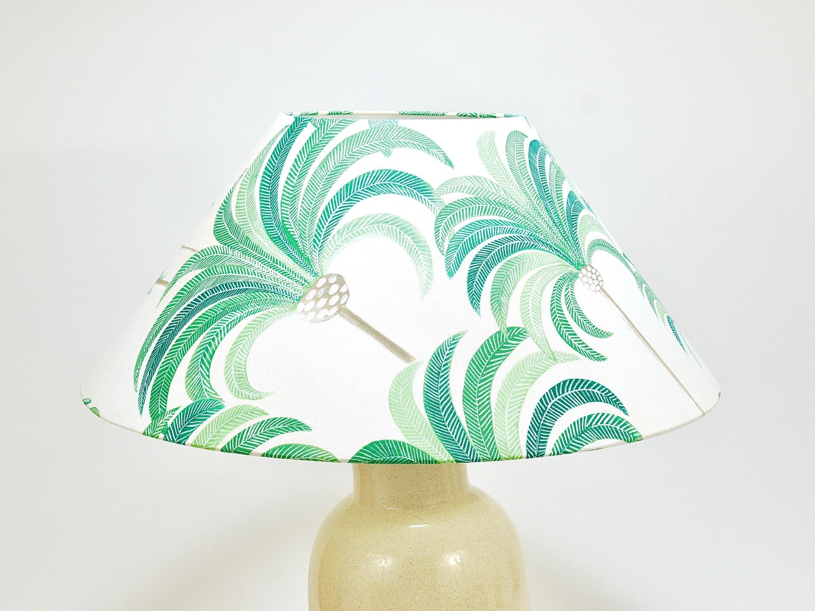 1773.0 Pair Tommaso Barbi Riviera Palm Tree 1970s Table Lamps With Matching Pillows photo