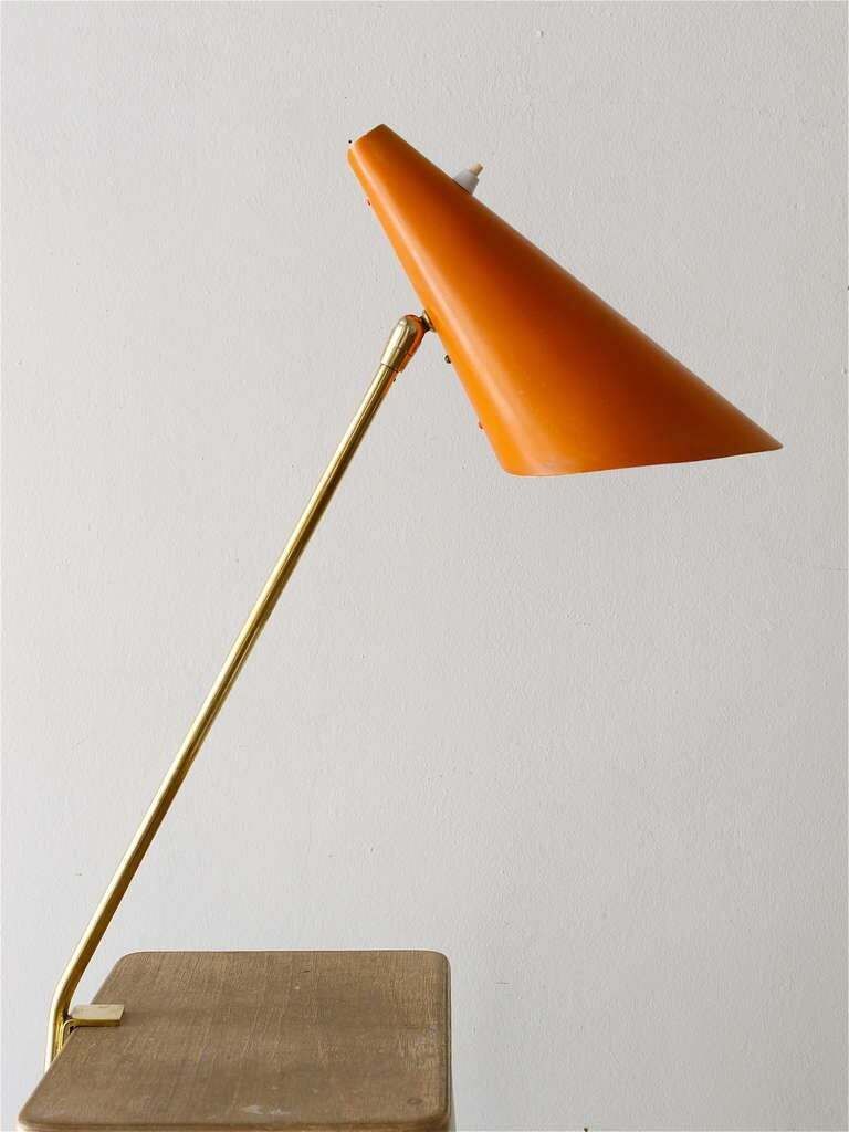 J.T. Kalmar Model "Style" Midcentury Cone Table Clamp Lamp, Vienna, 1950s photo 1773.0