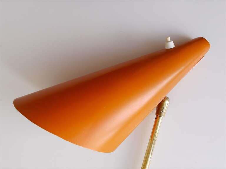 J.T. Kalmar Model "Style" Midcentury Cone Table Clamp Lamp, Vienna, 1950s photo vintage