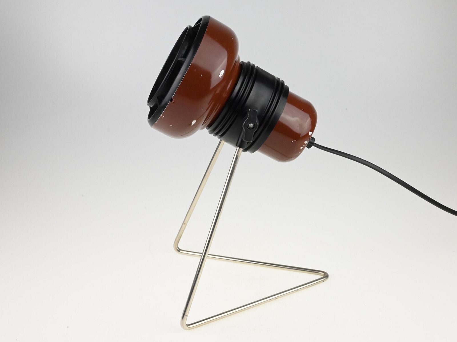 Vintage Brown Table Lamp, Mid Century Lamp, Desk Lamp, Bedside Lamp, Brown Lamp, Table Light, Retro Lighting, Vintage Lamp, Brown Desk Lamp photo vinterior
