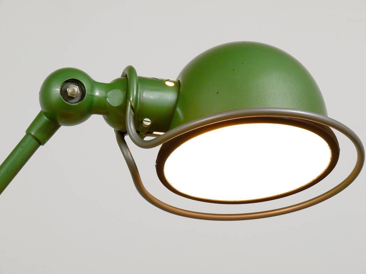 photo for sale Two Matching Jean Louis Domecq For Jielde Lyon Industrial Clamp Lamps, 1950s