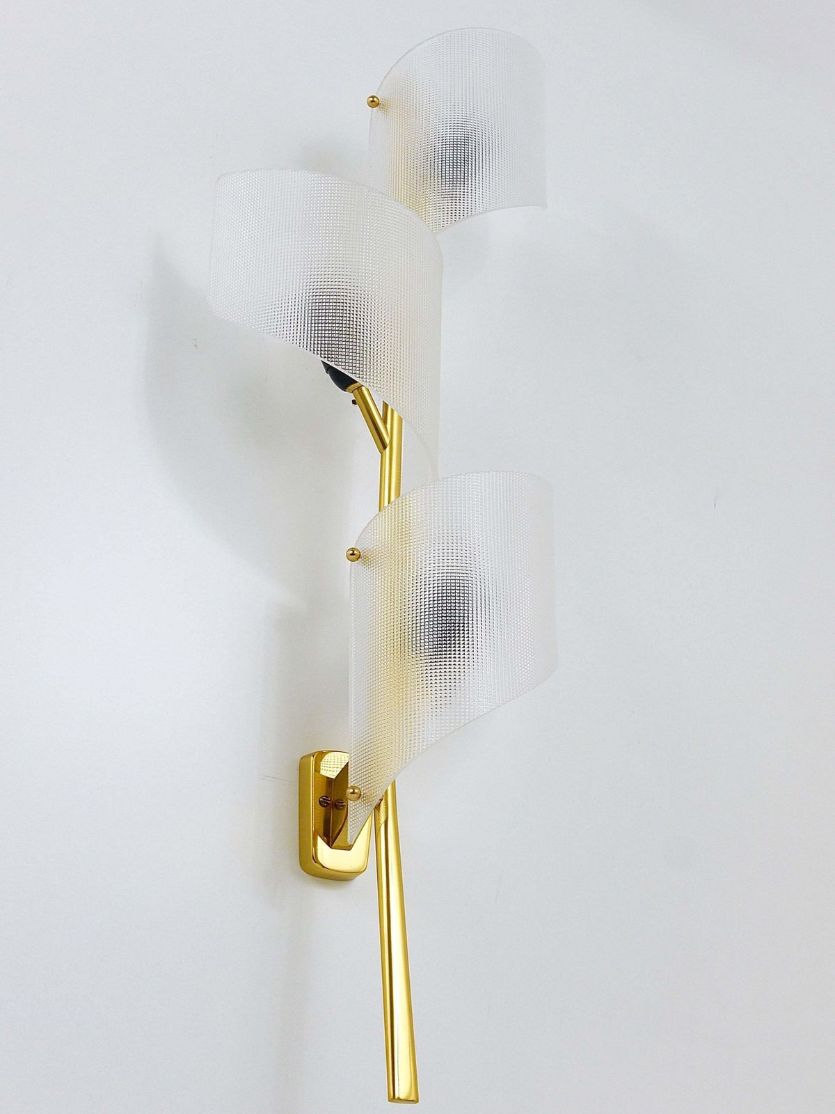 J.T. Kalmar Two Pairs Of Large Floral Auguri Brass Sconces, Austria, 1950s photo 2579.0