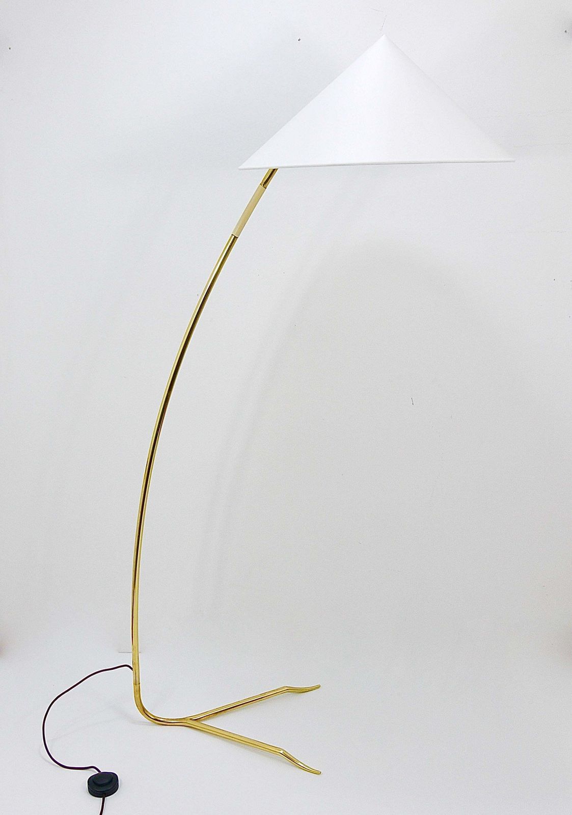 Rupert Nikoll Sumatra Mid Century Brass Floor Lamp, Vienna, Austria, 1950s photo furniture