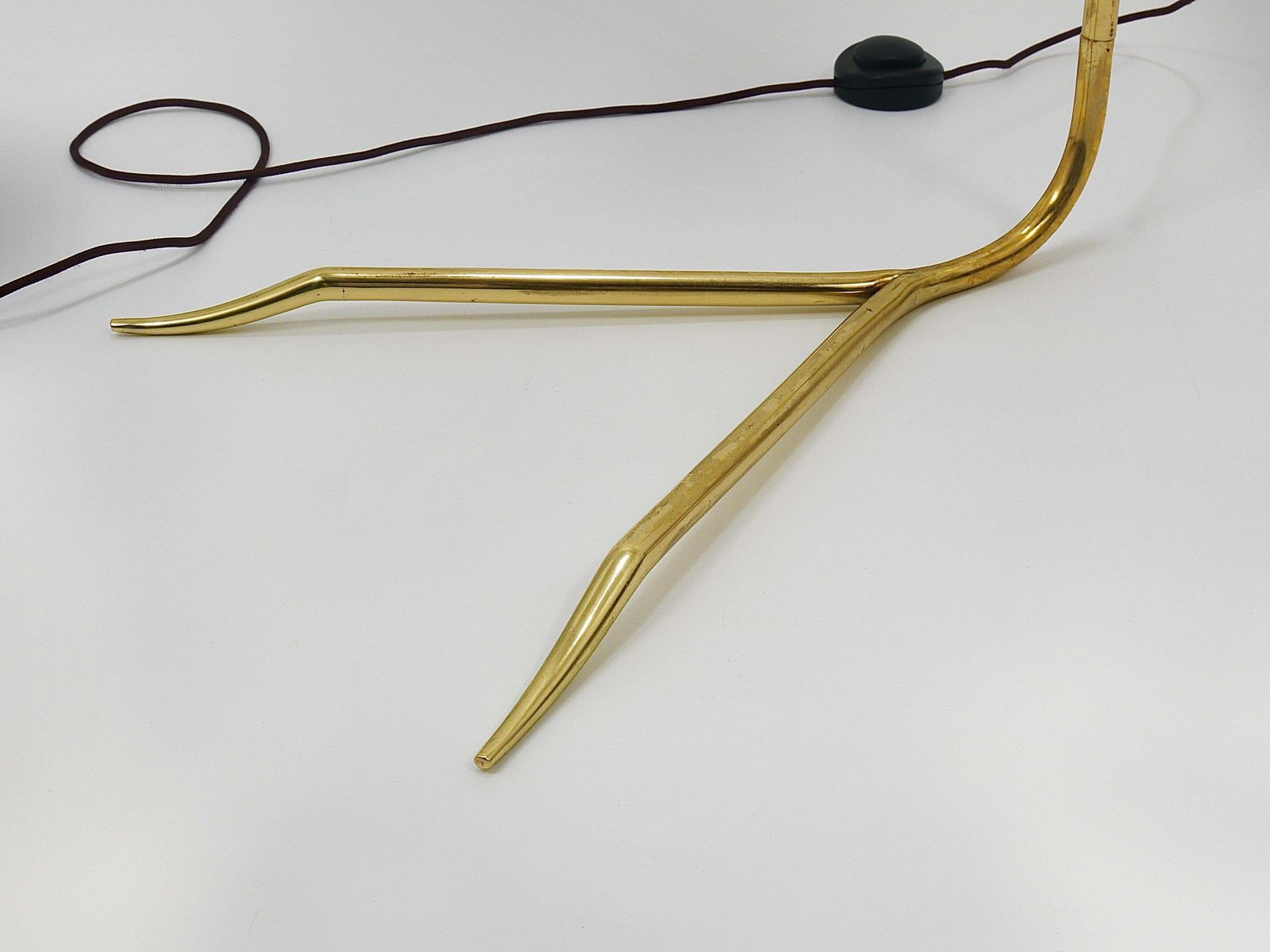 photo vintage Rupert Nikoll Sumatra Mid Century Brass Floor Lamp, Vienna, Austria, 1950s